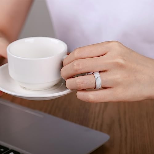 Egnaro SR-W-O-SET6-N-0-7 Inner Arc Ergonomic Breathable Design, Silicone Rings For Women With Half Sizes, Women'S Silicone Wedding Band thumb #3
