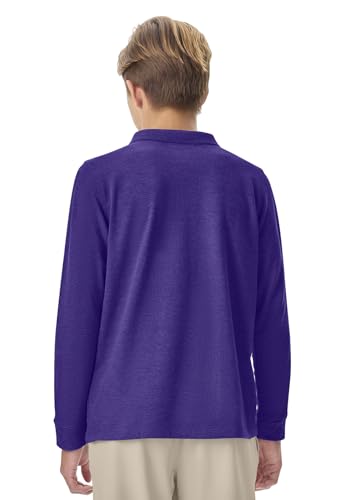 Image of Classroom School Uniforms Big Kid Long Sleeve Pique Polo CR835Y