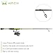 Lew's MACH 2 Spinning Reel and Fishing Rod Combo, IM8 Graphite Blank Fishing Rod, Right or Left-Hand Retrieve, Winn Dri-Tac Ultra Handle, Black/Green