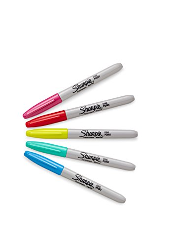 Image of Sharpie Color Burst Permanent Markers, Fine Point, Assorted, 5-Pack (1948352)
