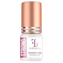 FORABELI Strong Eyelash Extension Glue | Volume Lash Adhesive | 2-3 Second Drying Time | 6 Weeks Retention | for Volume & Classic Lashes | Black, 5ml