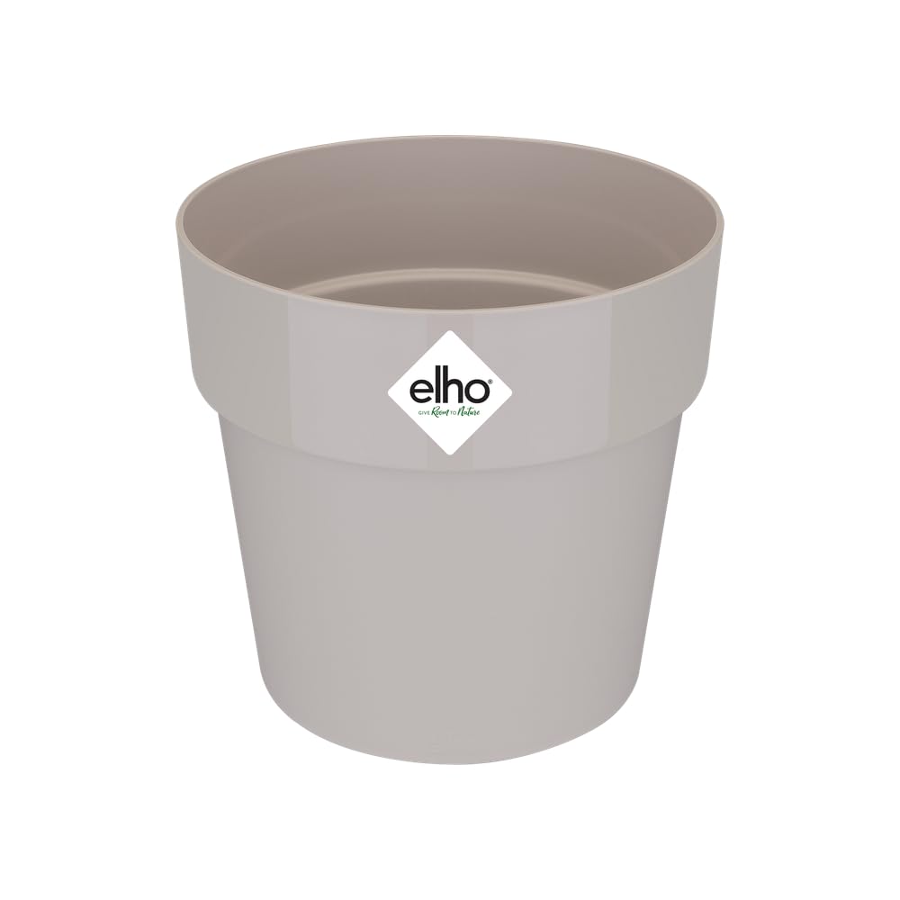 elho B.for Original Round 25 - Flower Pot for Indoor - 100% Recycled Plastic - Ø 24.7 x H 23.2 cm - Grey/Warm Grey