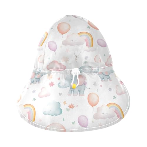Dreamy Childish Cute Elephants Toddlers Sun Hat Boy Water Hats Girl UPF 50 Neck Flap Traveling Swim3