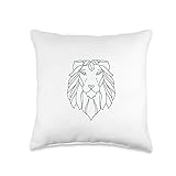 JCTrade Dotted Lion Emblem Throw Pillow, 16x16, Multicolor