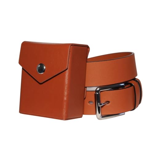 Yusei's Deck Box & Belt Replica, 80 Size, Hard Shell, Faux Leather, Belt Loop, Compatible with Yu-Gi-Oh!, Magic: The Gathering, Poke TCG and others (Yusei Brown - 80 Sleeve Size Deck Box, Large)
