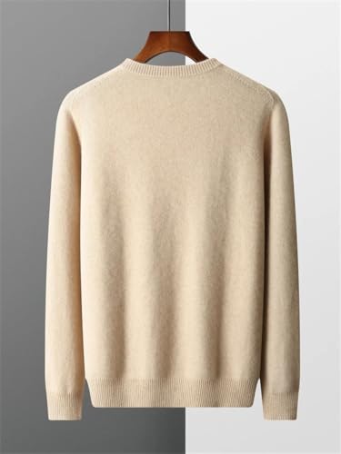 Men Winter Cashmere Sweater Crew Neck Long Sleeve Pullover Thick Soft Warm Long Sleeve Casual Jumper3