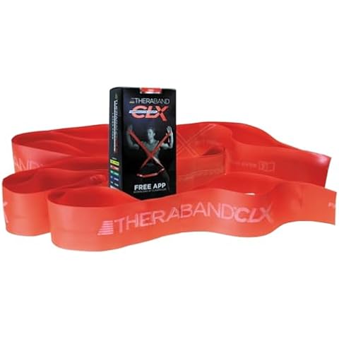 Theraband CLX 5' Pre-Cut Red Medium Resistance Band Cover