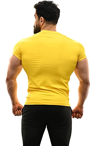 Image of FUAARK Men's Round Neck Slim fit Gym & Active wear Sports T-Shirt for Workout & Casual Wear