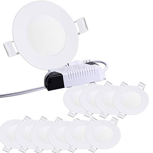 YESDA 10x6W Plafon Techo LED Downlight focos led empotrables Panel led (10x6W Blanco Cálido)