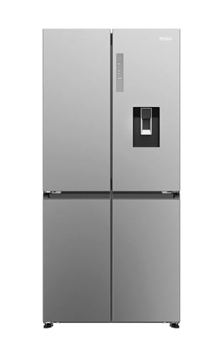 Haier Cube 83 Series 3 HCR3818DWMM - Frigorífico Americano, 463L, 4 Puertas, Motor Inverter, Air Surround, Total No Frost, Ancho 83,3cm, Alto 181,5 cm, Inox