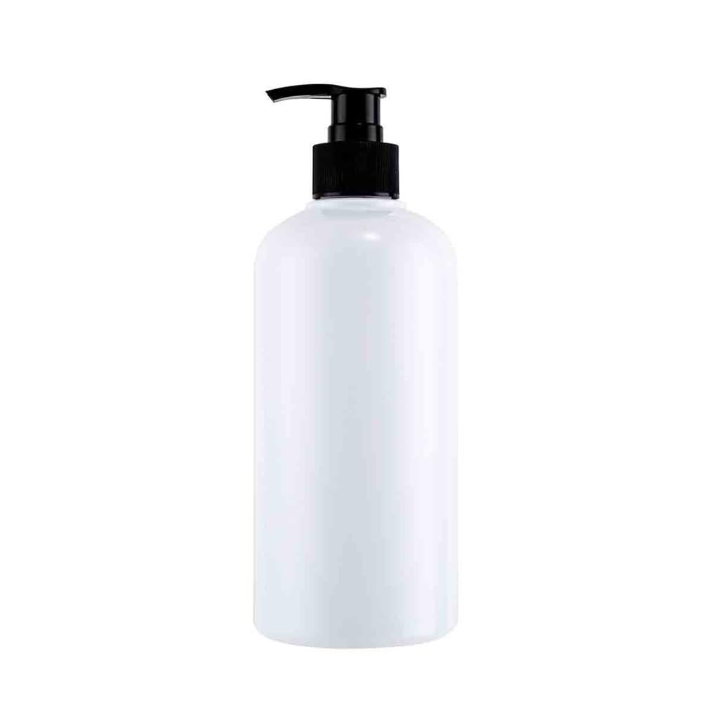 Weiße runde Spenderflasche mit 300 ml/500 ml, Seifenspender, Kunststoff, Druckpumpenkopf, für Zuhause, Hotel, Badezimmer, für Badezimmer, Küche, Zuhause (e