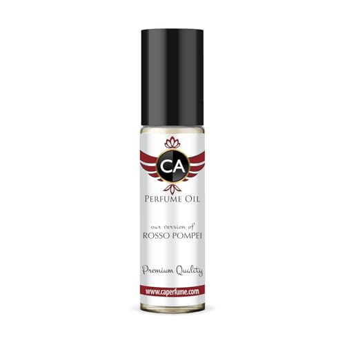 CA Perfume Impression of Rosso Pompei Unisex Fragrance Oil Amber Floral Scent Long Lasting Perfumes for Women &amp; Men Travel Size TSA Ready Mini Parfum Body Oil Roll-on 0.33 Fl Oz 10ml
