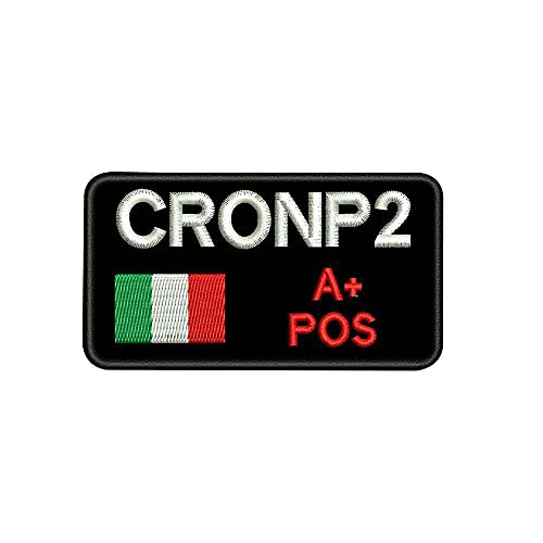 2 Patch Ricamate Bandiera Italia Con Nome E Gruppo Sanguigno | Personalizzabile Per Militare O Sportivo - Foto 4