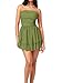 CIDER Women's Summer Cocktail Dress - Tube Ruched Ruffle Mini Dress: Green, XS