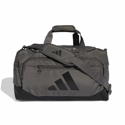 adidas Bolsa esportiva unissex Training Defender pequena, carvão/preta, tamanho único