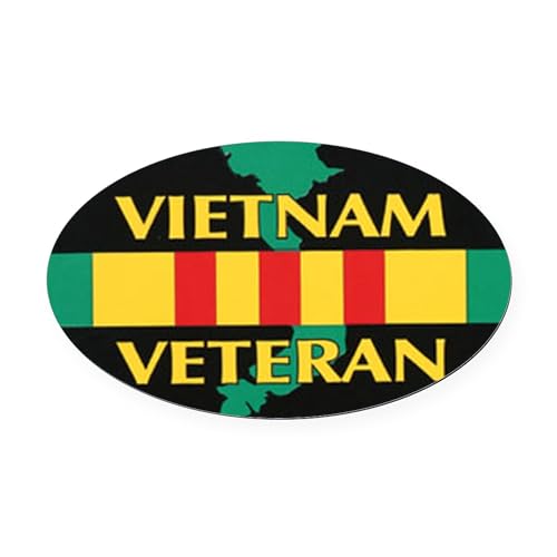 CafePress Vietnam Veteran Oval Car Magnet, Euro Oval Bumper Magnet