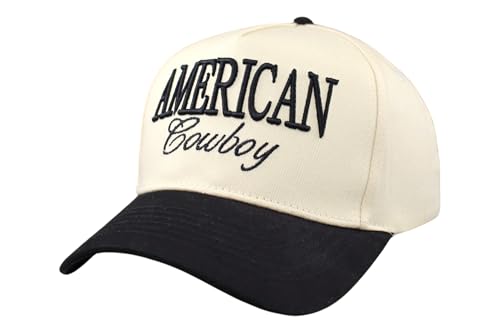 Image of Country Trucker Hat - Western Snapback Baseball Cap - Vintage Embroidered Hat for Men & Women