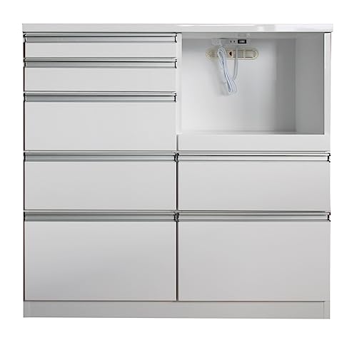 幅105cm 高さ100cm キッチンカウンター ホワイト 完成品