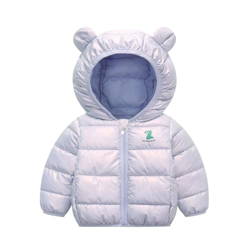sfdgfhyf Baby Puffer Jacket Boys Girls Winter Coat Bear Hooded Shiny Bubble Coat Toddler Quilted Down Jacket