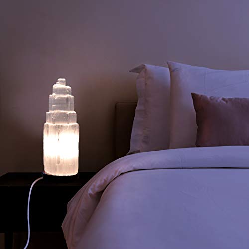 LAMPARA de Sobremesa de SELENITA NATURAL 25CM