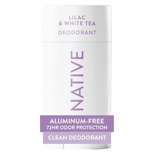 Image of Native Deodorant Contains Naturally Derived Ingredients, 72 Hour Odor Control, Deodorant for Women and Men, Aluminum Free, Lilac & White Tea 2.65oz
