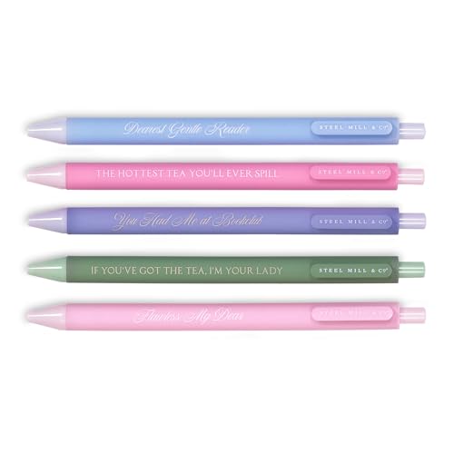 Set de bolígrafos gel pastel Steel Mill & Co multicolor miniatura 3