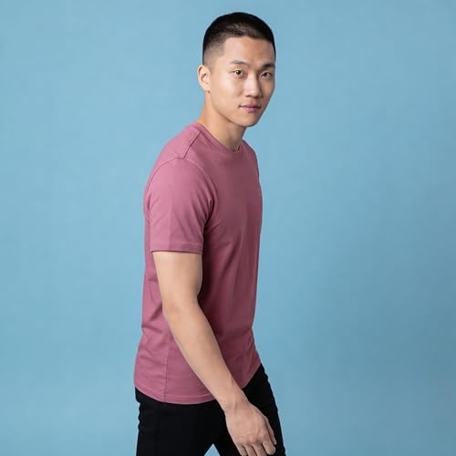 Image of Clans & Hans Men's Super Combed Cotton T Shirt, Regular Fit Round Neck Tshirt, Half Sleeves, Plain T-Shirt for Men