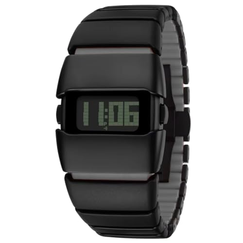Image of ON TIME OCTUS Unisex Retro Digital Watch | Futuristic Link Strap | LED Display Wristwatch for Men, Women