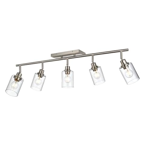 Lucidce 5-Light Brushed Nickel Track Lights Cover