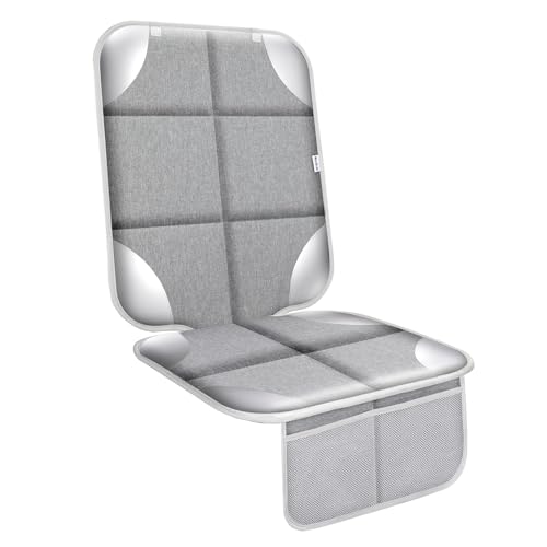 Meolsaek Car Seat Protector for Child, 600d Fabric Waterproof Car Seat Cover with Non-Slip Backing, Under Baby Car Seat from Permanent Pressure Marks