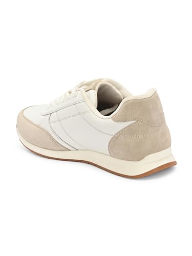 Image of Blue Leather by Centrino Genuine Leather Men's Sneakers | Leather Made Cushioned Insole Comfortable Shoes | Trendy & Stylish Modern Sneakers | Durable TPR Sole (4089)