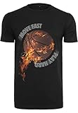 mister tee herren burning bball tee t-shirt, black, l