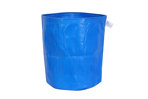 Image of Bio Blooms Round HDPE Plant Grow Bag for Terrace & Kitchen Gardening | Pack of 5 | 9x12 | 350 GSM Heavy Duty Outdoor Grow Bag | Durable Planter for Vegetables, Flowers & Plants | Blue
