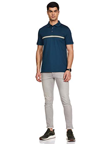 Image of Calvin Klein Men's Liquid Touch Polo Stripe with UV Protection