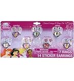 UPD Princess Earring & Ring Set 7 Ct (6Piece/Pack) - Pdow-Z
