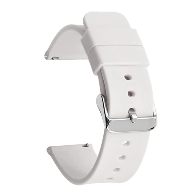 ACESHLEY Strap for Fireboltt Ring 3, Soft Silicone with New Silver Buckle Sport Band Strap for