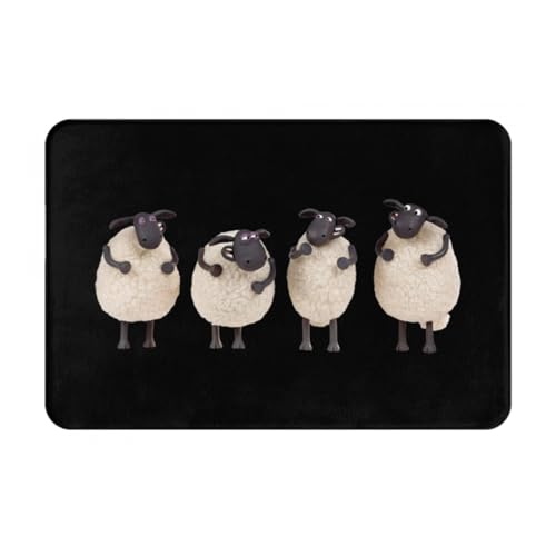 玄関マット ひつじのショーン (1) トイレマット バスマット 吸水速乾 滑り止め 抗菌 防臭 丸洗い可能 おしゃれ ふわふわ 柔らかい 40×60cm