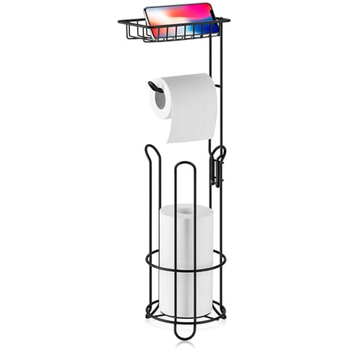 Lista de Portarrollos de pie para papel higiénico que Puedes Comprar On-line. 43 TOPSKY Portarrollos de Papel higiénico, Soporte de Papel higiénico de pie para Almacenamiento de Papel higiénico, Color Negro