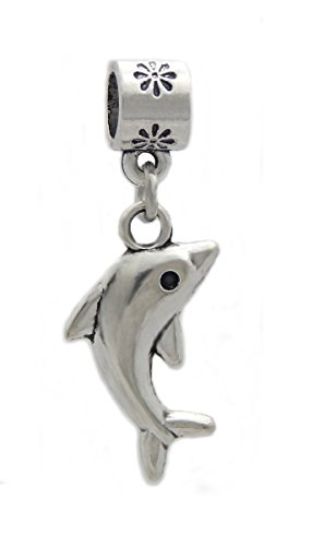 J&M Dangle Dolphin Charm Bead for Bracelets