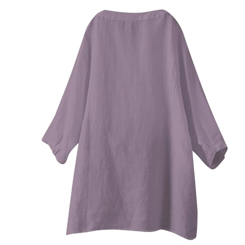Cotton Linen Shirts for Girls Short Sleeve V Neck Tunic Blouses Trendy Button Down Shirts Oversized Blouses Cute Tops3