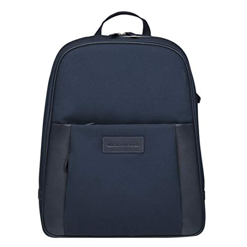 dbramante1928 - Champs-Elysees Sac pour Ordinateur Portable 15 pouces pour femmes et hommes - Sac à Dos avec Bretelles Réglables - en Polyester Durable avec Détails en Cuir Pleine Fleur - Bleu Cover