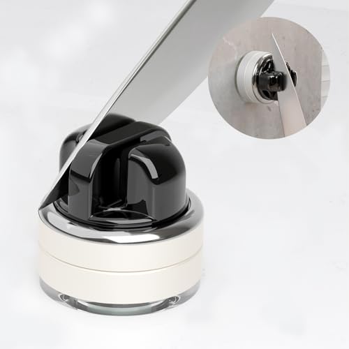 PAVSTINE Afilador Cuchillos à Ventouse, Afilador de Cuchillos Profesional para Pared y Encimeras de Cocina, Knife Sharpener de 2 Etapas de Acero Tungsteno y Cerámica para Afilado Grueso y Fino, Negro