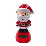 車ボブルヘッド ダッシュボード | 車のダッシュボードのダンシングドール | ソーラーパワー クリスマスシェイクヘッドおもちゃ かわいいフィギュア ケーキトッパー デコレーション 車 デスク 寝室用