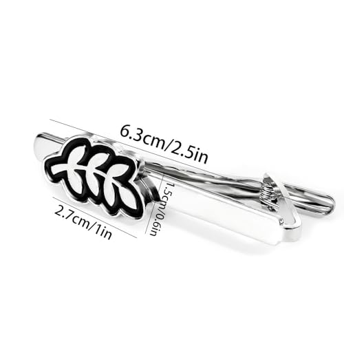 Novelty Silver Tie Clips for Men Unique Leaf Piano Anchor Note Tie Bar Neckties for Regular Wedding Business Tie Pin Clips2