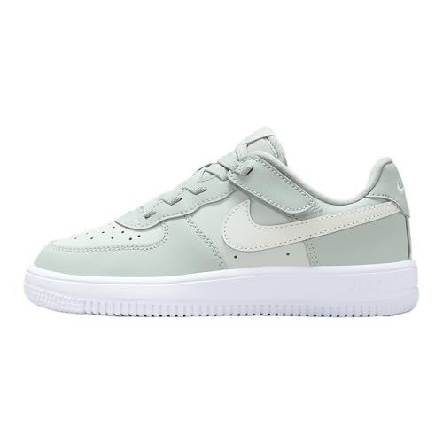 Nike Force 1 Low EasyOn Little Kids' Shoes (FN0237-007, Light Silver/Spruce Aura/White/Sail)