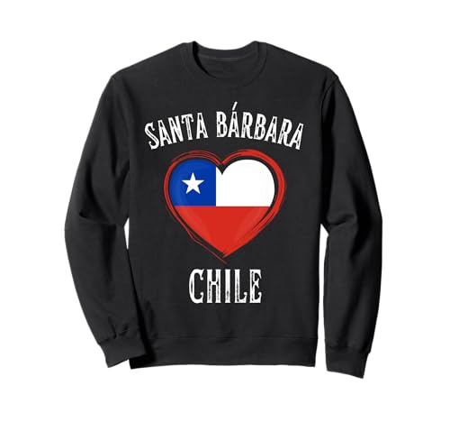 Chile Flag Heart Santa Barbara City Sweatshirt