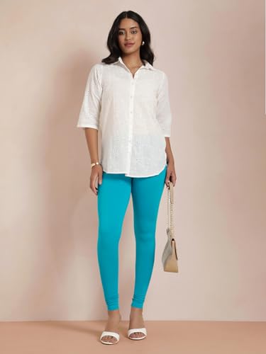Image of TWIN BIRDS Tailored Cut and Classic Fit Super Stretchable Elastane Fabric Churidar Leggings for Women