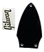 Guitar Parts Guitar Pickguard For Gibson Flying V Truss Rod Cover+Silver Decal (3 Ply Black-2)