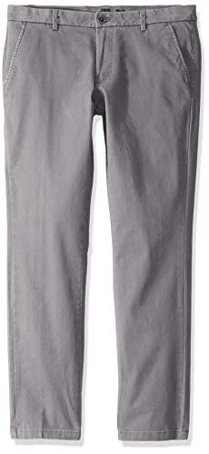IZOD Men's Saltwater Stretch Flat Front Slim Fit Chino Pant, Cinder Block, 30L X 32W