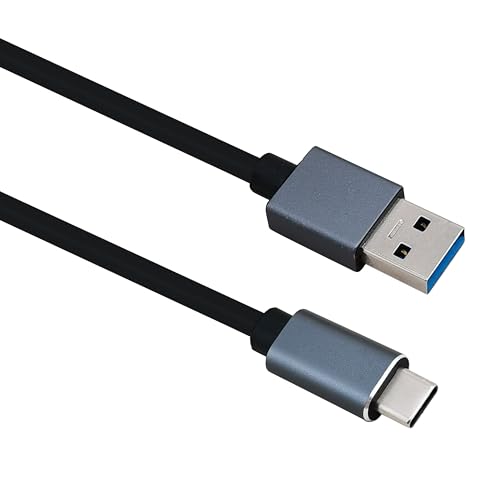 Helos Câble de raccordement, USB 3.1 A Fiche/USB Type-C St, Premium, 1,0m, Noir